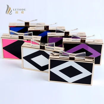 

Evening Clutch Bag Acrylic Lattice Chains Travel Shoulder & Crossbody Handbag Messenger Bags Women Totes Student Wallet Coin Box