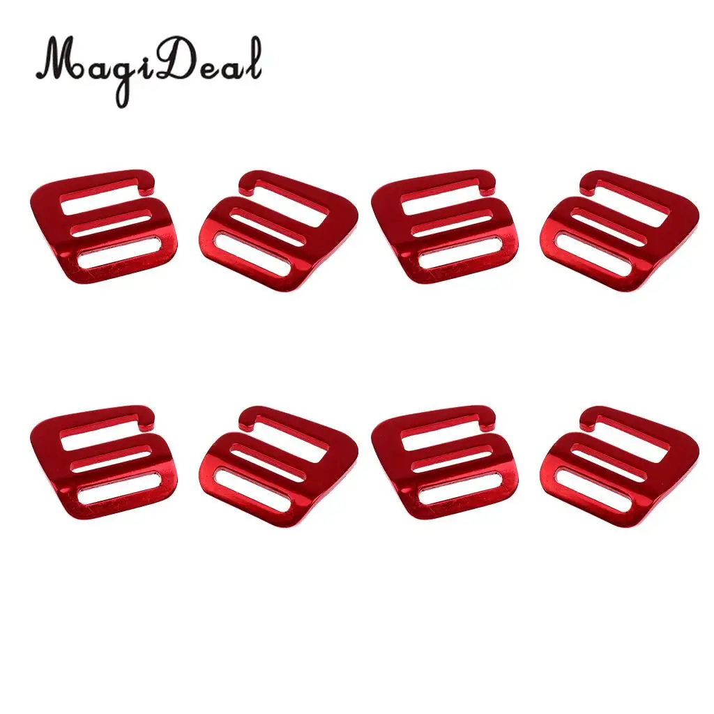 MagiDeal 8 Pcs 1 inch G Hook Outdoor Webbing Buckle for Backpack Strap 25mm Red