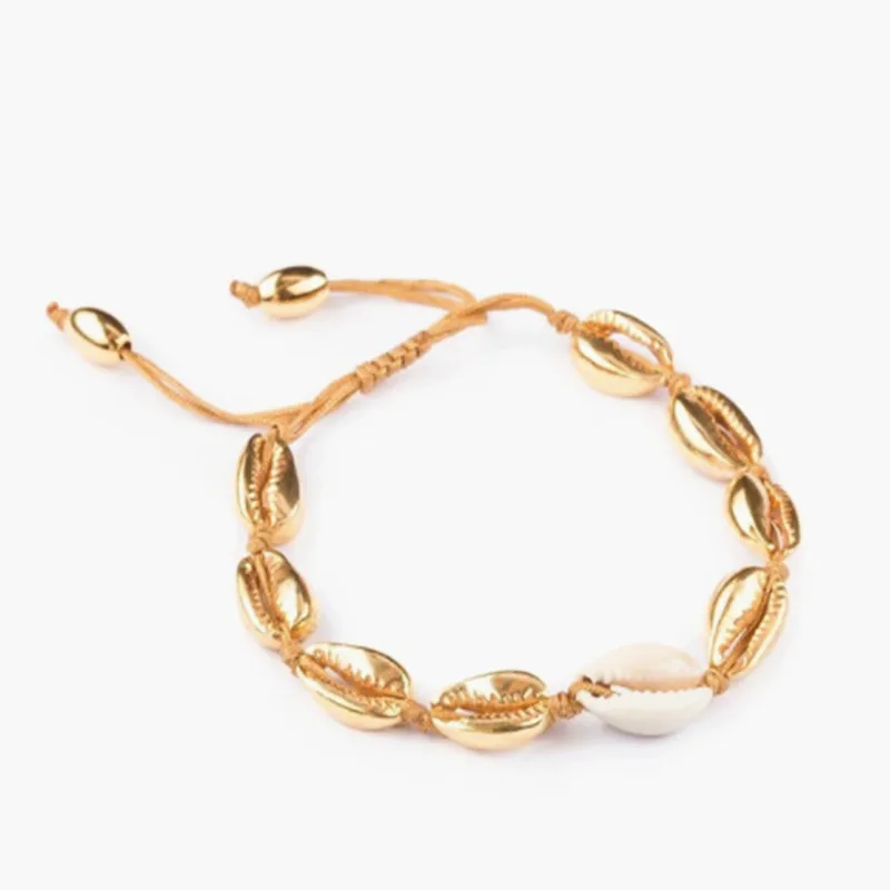 Bileklik pulseras mujer hombre puka COWRIE shell bransoletki dla kobiet prezent bijoux biżuteria czeski boho bransoletki bransoletki femme -