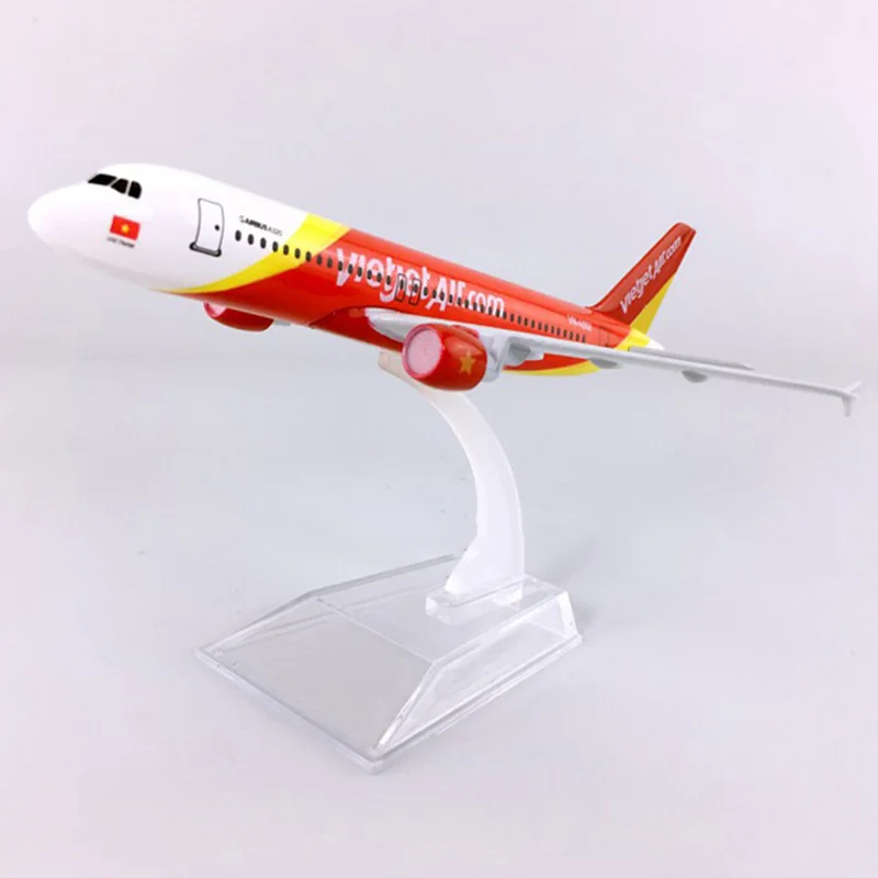 16 см 1:400 Airbus A320-200 модель Vietjetair вьетнамская авиакомпания с базовым сплавом модель самолета коллекционный дисплей