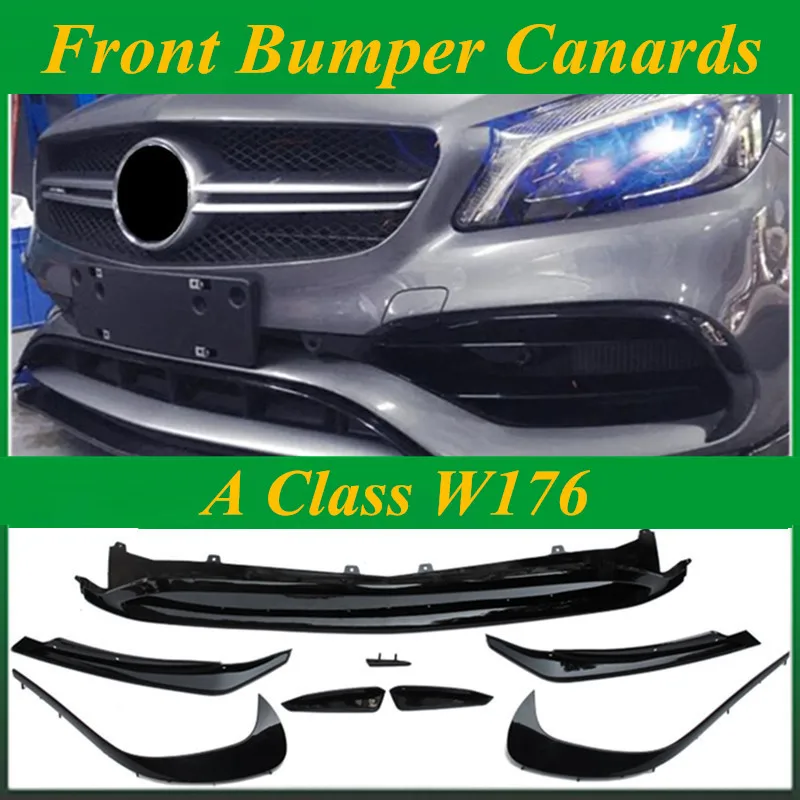 Передние бамперы из углеродного волокна 8 шт./компл. LCI A45 AMG Style для Mercedes A Class W176