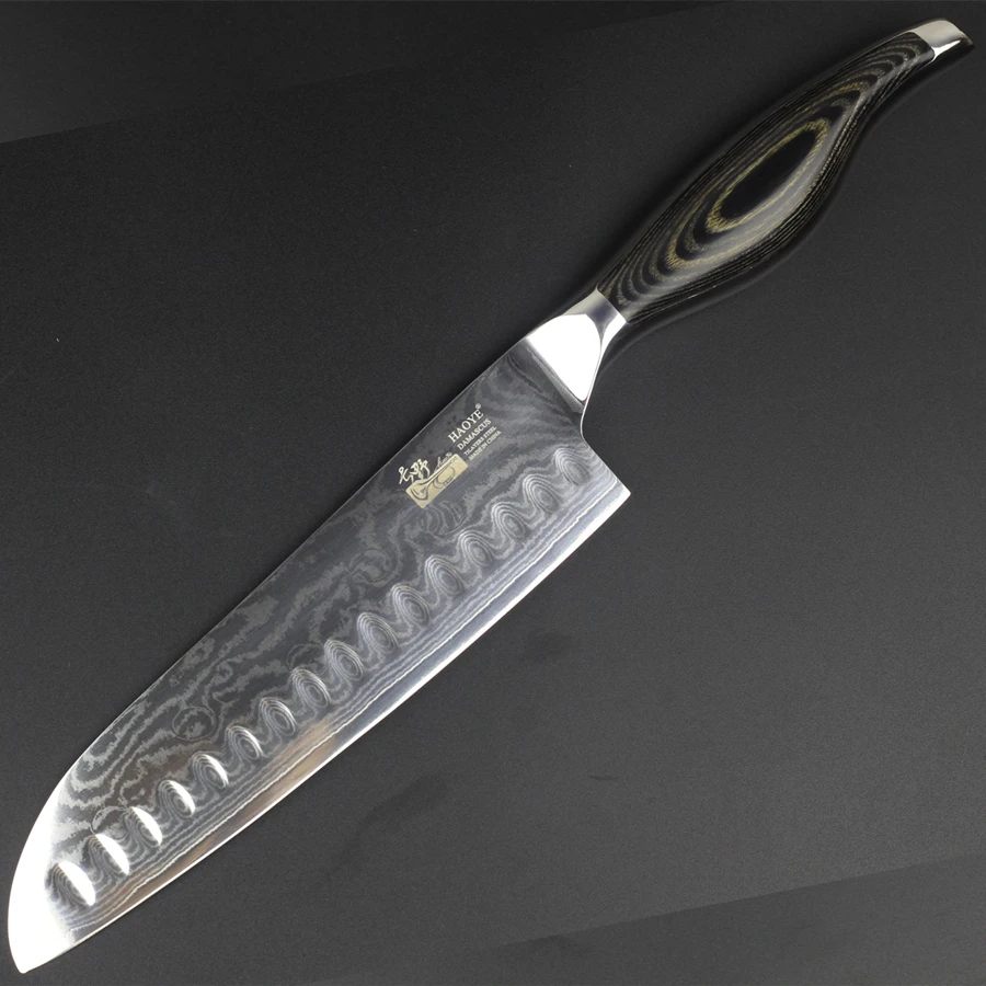 7 inch damascus santoku knife Japanese damascus kitchen knife onion