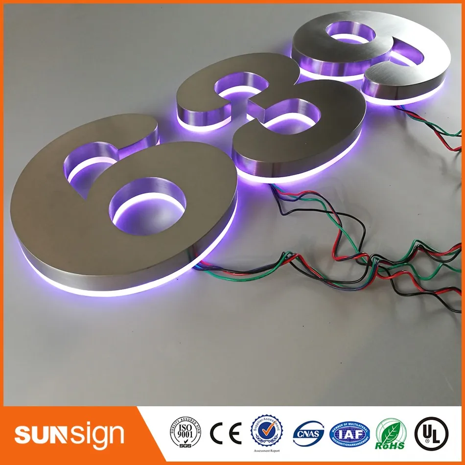 

High brightness super quality LED logo signs backlit LED numbers custom