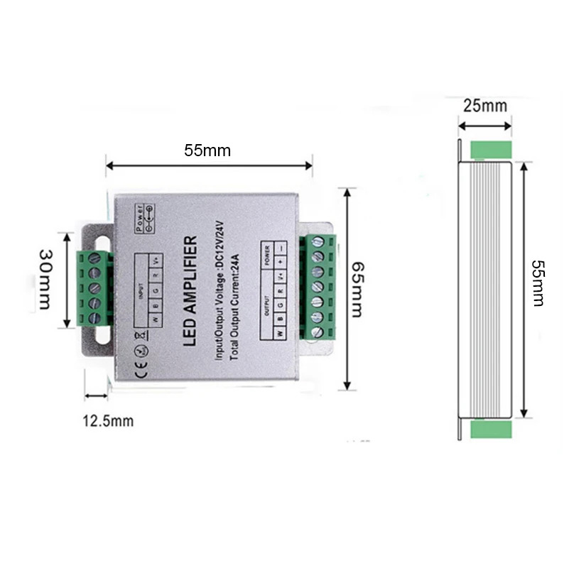 Усилитель сигнала для светодиодных лент SMD5050 усилитель RGBW 12/24 В постоянного тока