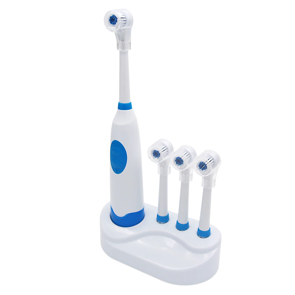 Buy Waterproof Soft Electric Toothbrush With 4 pcs Elastic Nozzle Brush Heads