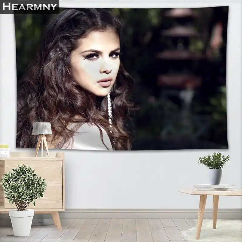 Wandteppich Selena Gomez Wandteppiche Wandbehang Zeigen Stuck Fur