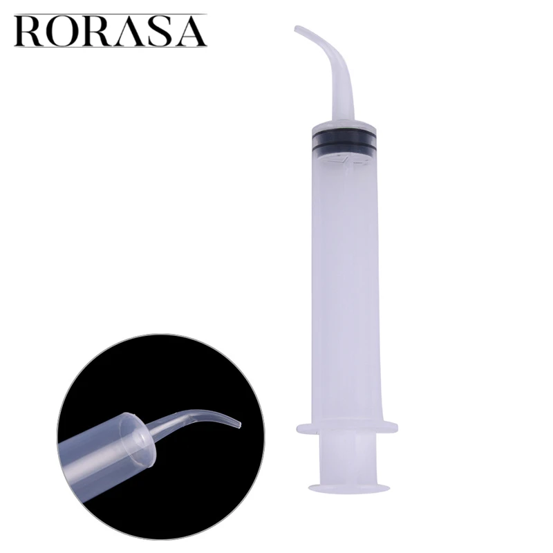

1pcs Elbow Syringe Disposable Dental Irrigation Syringe With Curved Tip Dental Kit Tooth Whitening Material Dental Instrument
