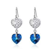 

LEKANI crystals from Swarovski element S925 fashionable silver sterling silver earrings.