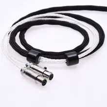 Цвет Черный; Каблук 16 ядер 5N Pcocc с серебряным покрытием для Audeze LCD-2 LCD-3 LCD-X LCD-XC кабель для наушников удлинитель