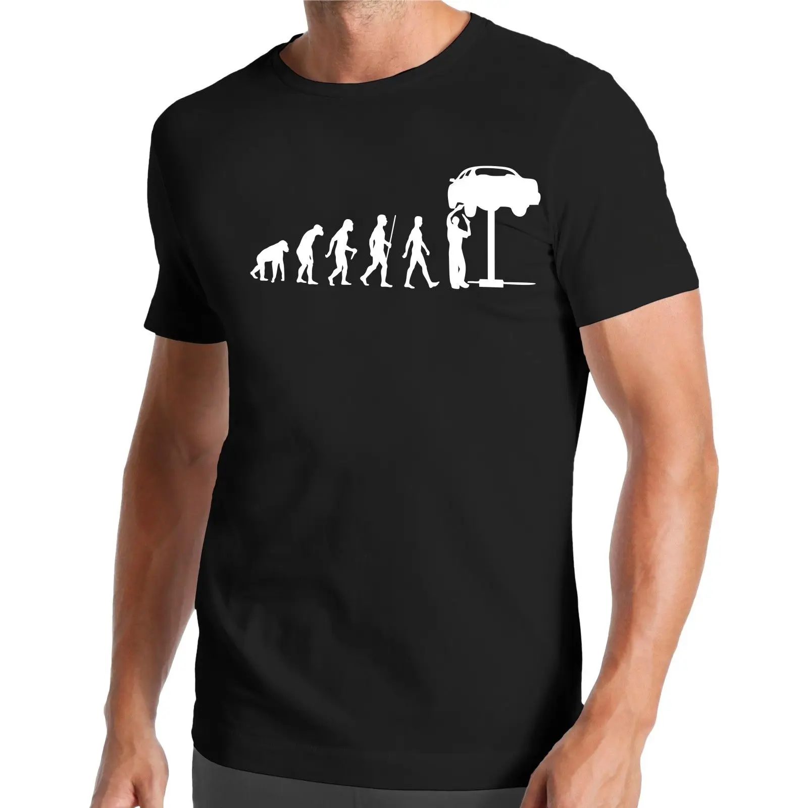 2019 Fashion Cool Men T-Shirt Evolution Car Mechanic T-Shirt |