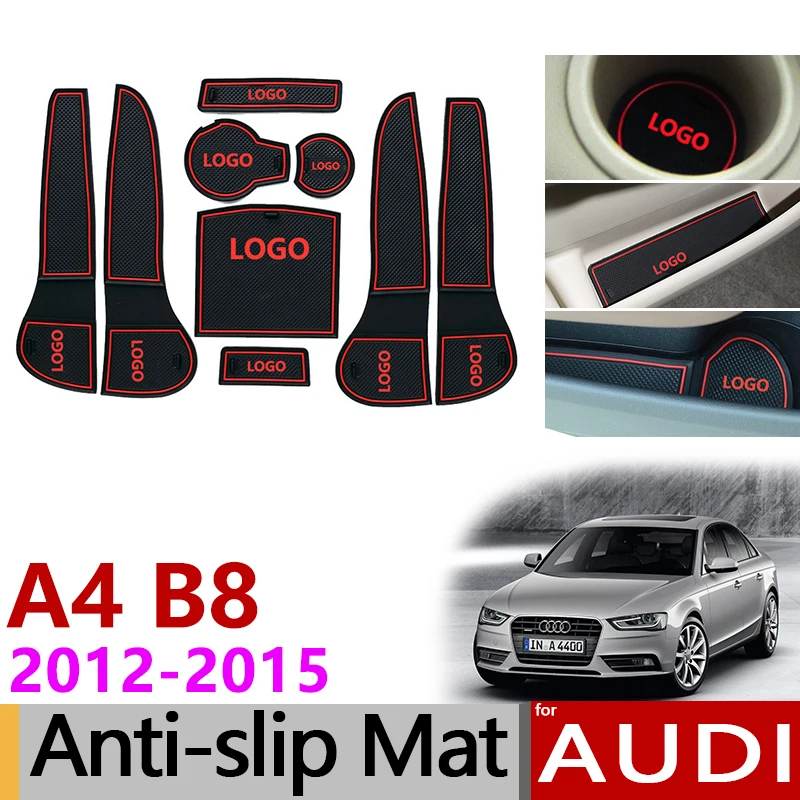Us 11 25 54 Off Anti Slip Rubber Gate Slot Cup Mat For Audi A4 B8 2012 2013 2014 2015 A4 8k Rs4 S4 S Line Rs 4 Interior Accessories Car Styling In