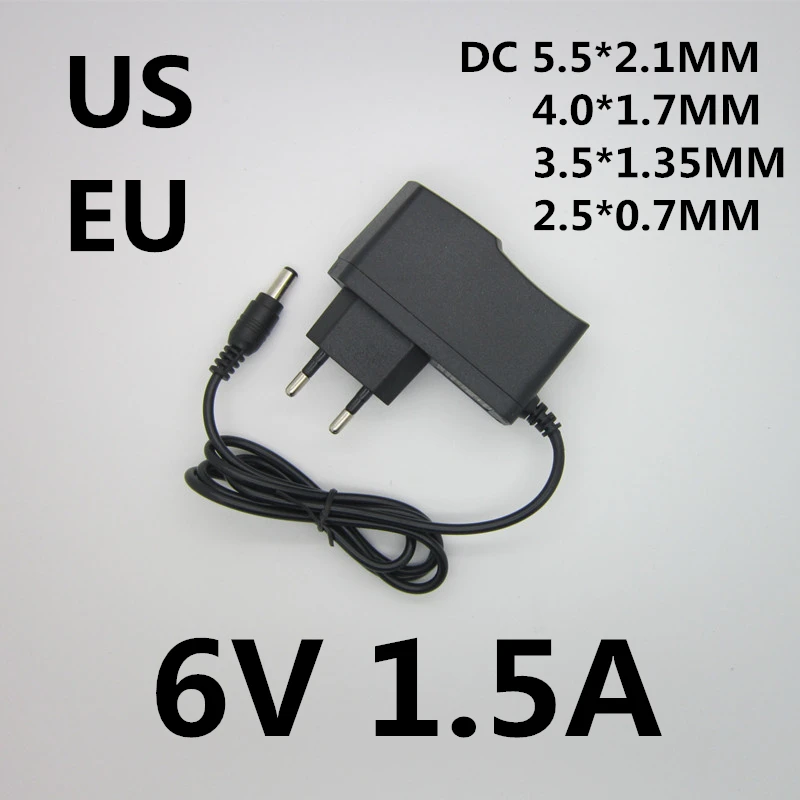 Best quality AC/DC Adapter DC 6V 1.5A AC 100 240V Converter Adapter 6V ...