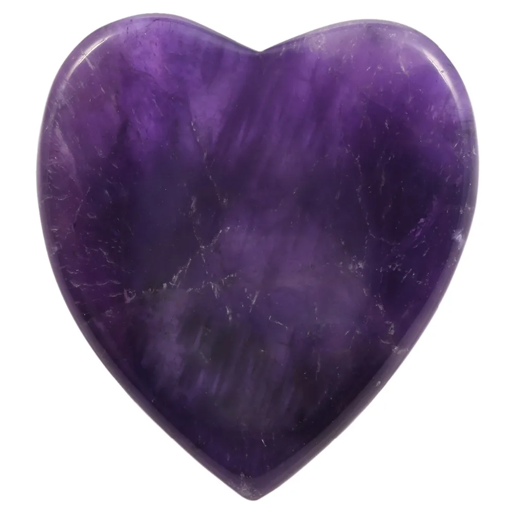 TUMBEELLUWA 1Lot (2Pc) Heart Shape Thumb Worry Stone Palm Stones for Anxiety Chakra Reiki Healing Crystal