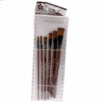 

6Pcs Nylon Acrylic Oil Paint Gouache Brushes For Artist Supplies Watercolor Set
