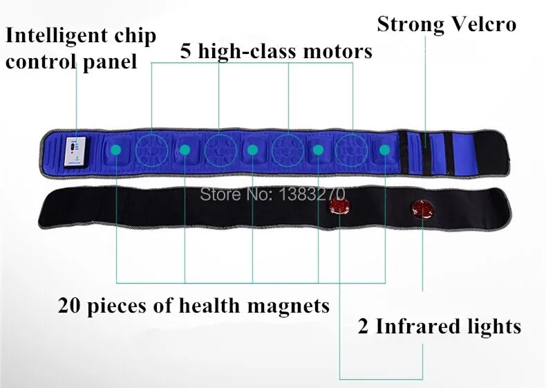 Инфракрасный терапия с подогревом животик тонкий пояс вибрации mnassage пояс с тепловым LHM-FIT02A