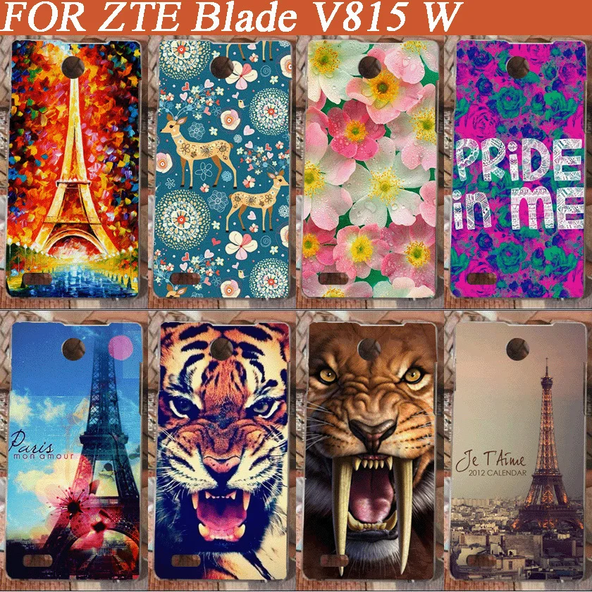 

14 pattern cute Painting Hard Case Cover for ZTE Blade Buzz V815W / diy colored case cover for zte V815W phone cover