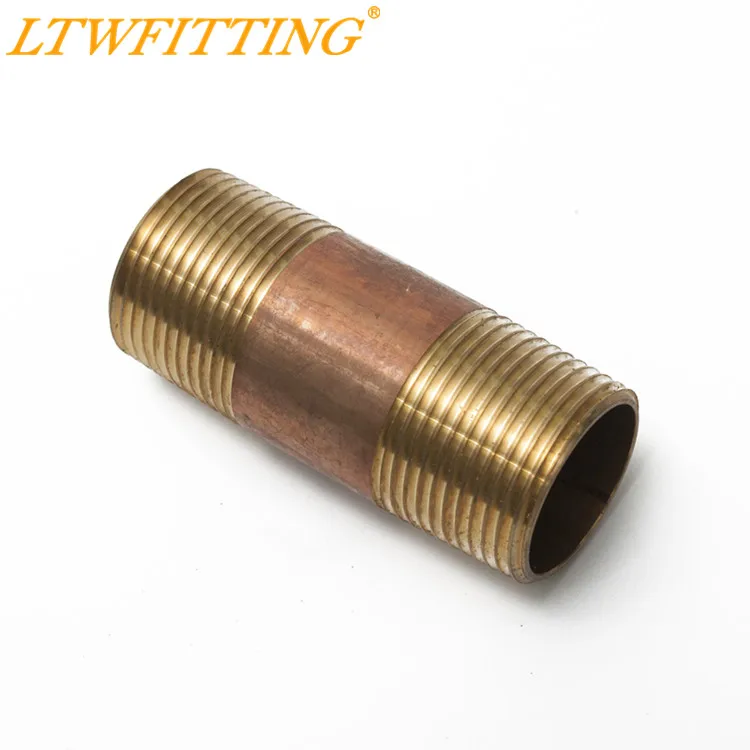 LTWFITTING Brass Pipe 3" Long Nipples Fitting 1" Male NPT Air Waterin