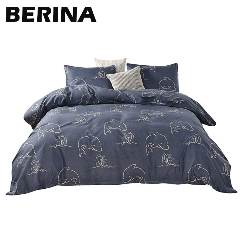 

Dolphin Sea Animal Printed Bedding Sets Duvet Cover Set with Pillowcase 3 pcs Twin Queen King Girl Adult Bed Covers Home 80068