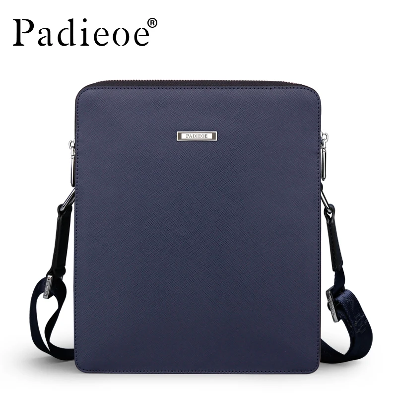 

Padieoe Luxury Split Cow Leather Shoulder Bag Famous Brand Men's Messenger Bags Hot sale Durable Male Crossbody Bag Handbags