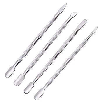 

4pcs Nipper Spoon Nail Cuticle Remover Stainless Steel Nail Cuticle Pusher Remover Dead Skin Push Manicure Nail Care Tool