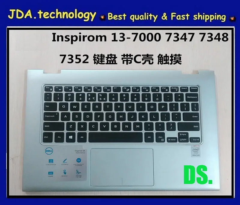 Wellendorff, новинка 96%, чехол для DELL INSPIRON 13-7000, 7347, 7348, 7352, US, верхняя крышка клавиатуры, тачпад