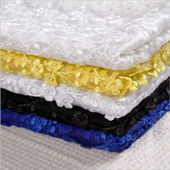 

3D three - dimensional water - soluble embroidery cloth wedding dress clothing women 's dress skirt fashion fabric wholesale