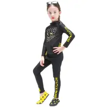 Стиль, детская одежда для девочек, костюмы для дайвинга солнце защитная одежда Разделение, кофта с длинными рукавами и брюки костюм Медузы купальные костюмы Костюмы
