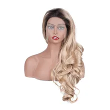 Jingfa одежда высшего качества длинные 22 дюймов натуральные волнистые волосы парик термостойкие синтетические волосы на кружеве