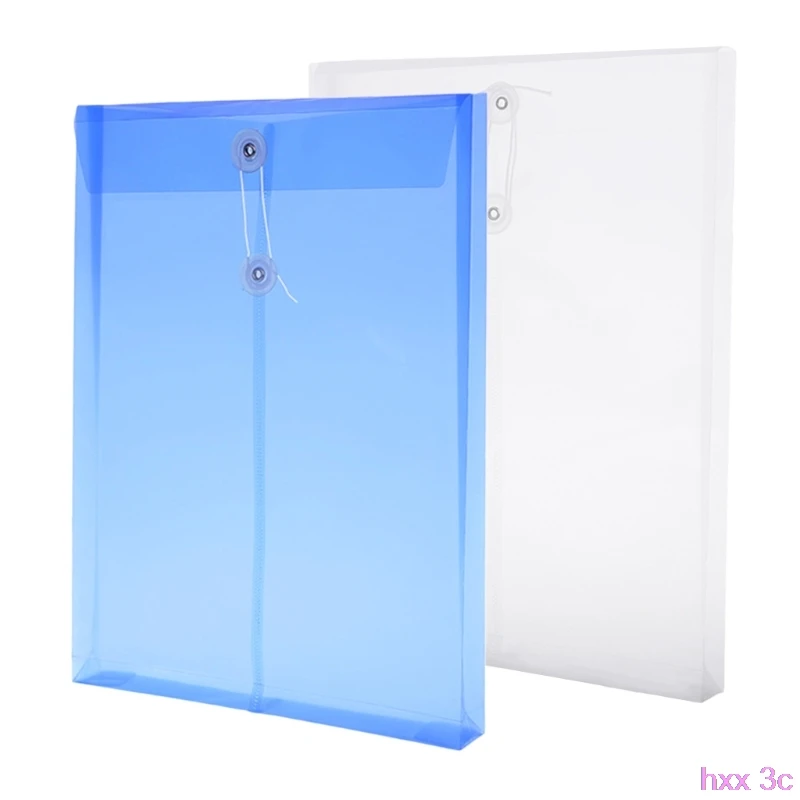 

A4 Office File Bag Button Closure Folder Bag Plastic File Folder Office Supply