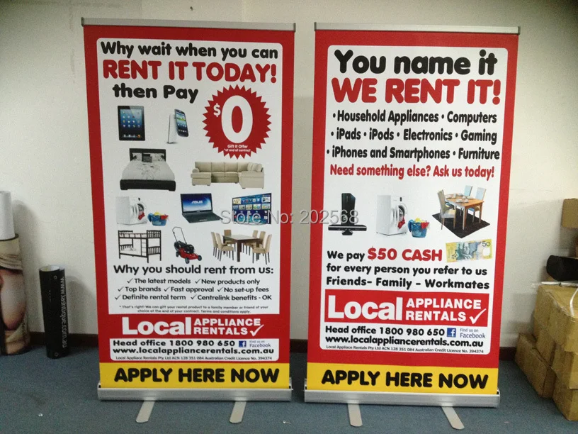 

WHOLESALE roll up banner stand 80x200, stand up banner printing, custom indoor banner