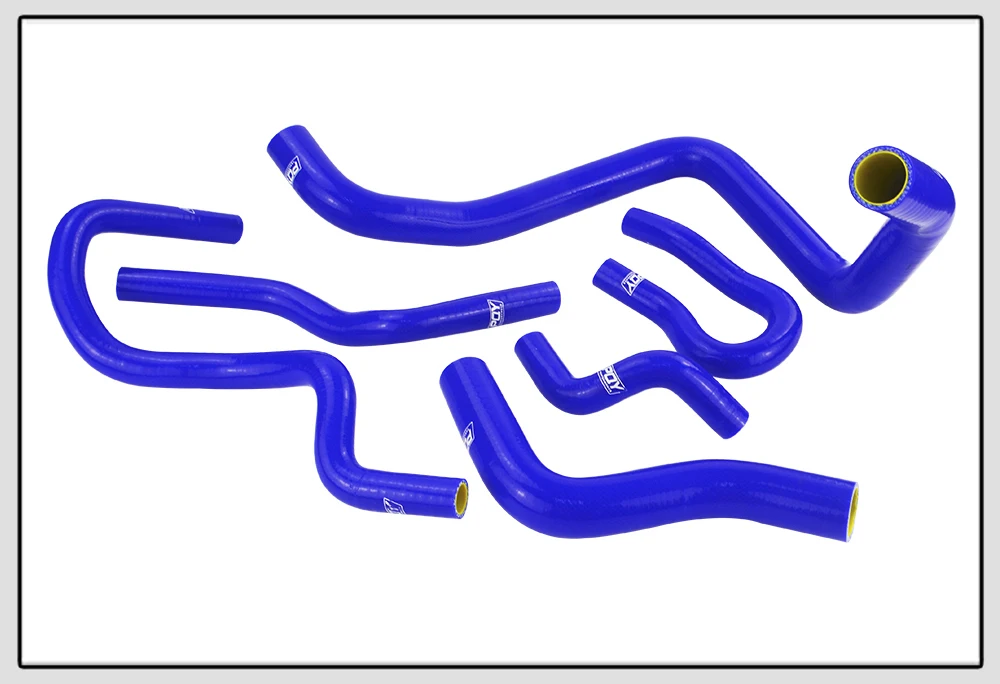 VR RACING-синий и желтый комплект силиконовых шлангов радиатора для CIVIC SOHC D15 D16 EG EK 92-00 6 шт. с логотип pqy VR-LX1303C-QY