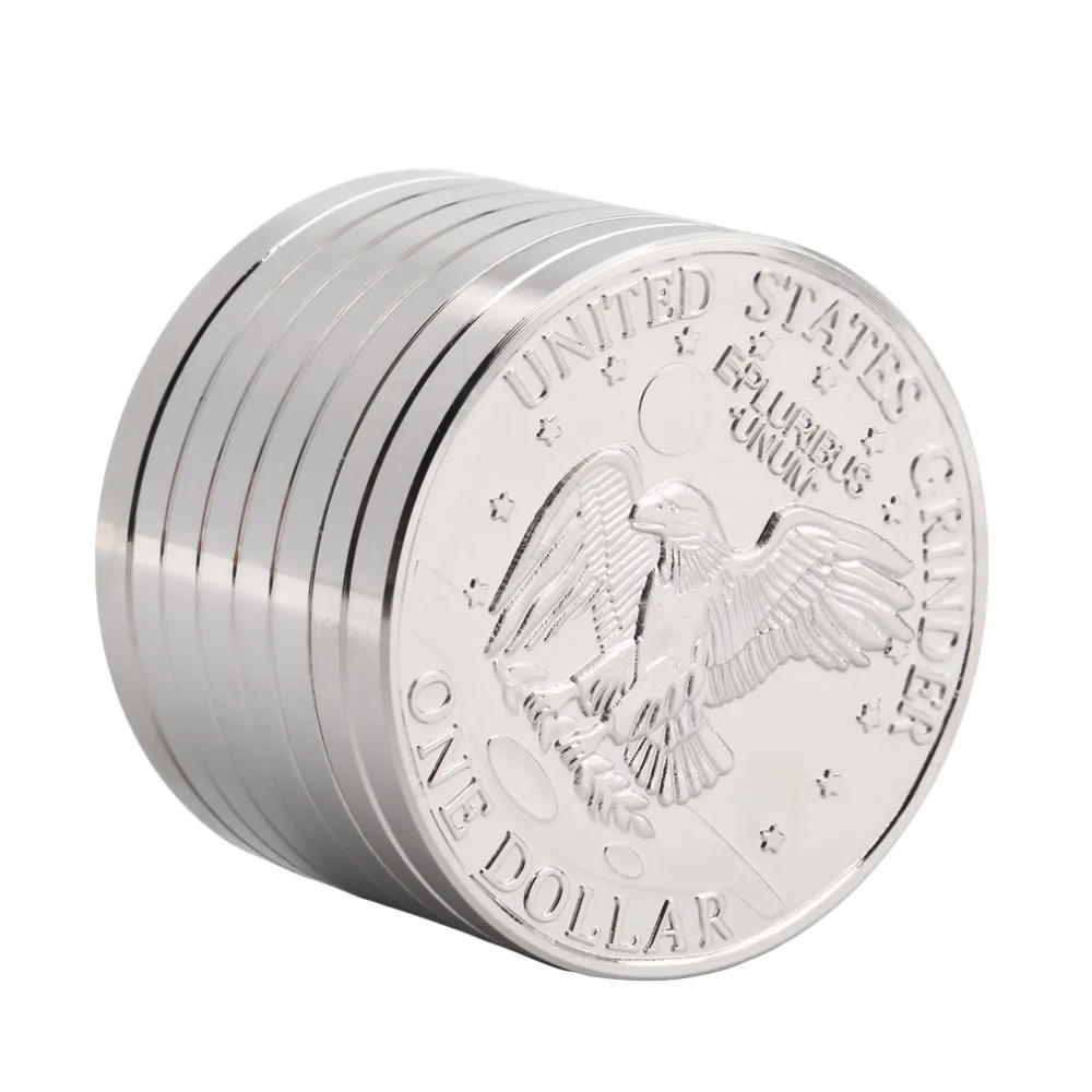 

40mm Herb Grinder Weed Grinder Dollar Design Tobacco Pipe Accessories Smoke Smoking Crusher Metal Hot Sale In The US