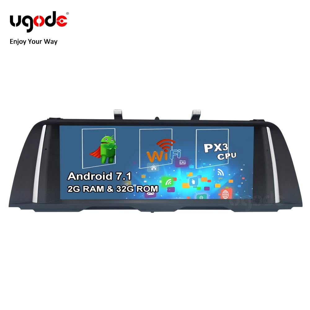 

Ugode PX3 Auto GPS Navi Navigation 10.25" IPS Screen Android 7.1 for BMW 5 series F10 F11 NBT CIC system fast delivery