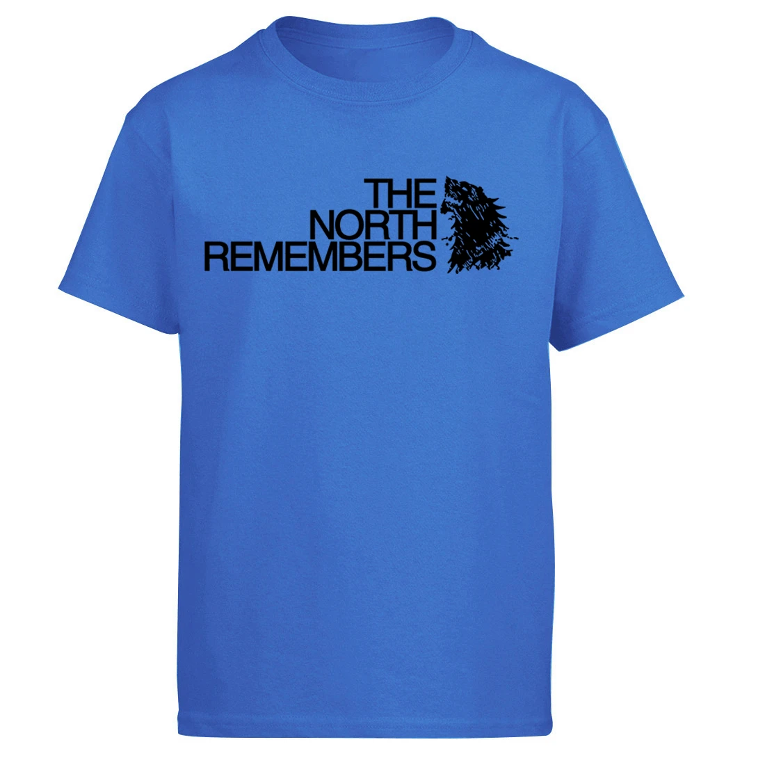 Игра престолов Старк Волк Футболка Мужская Уличная Северный помнит футболка Лето короткий рукав топы хлопок брендовая футболка - Цвет: Blue 1