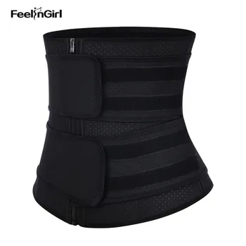 

FeelinGirl Latex Waist Tranier Punching Fajas Colombianas 7 Steel Bones Body Shapers Women Corset Shapewear Binder Trans