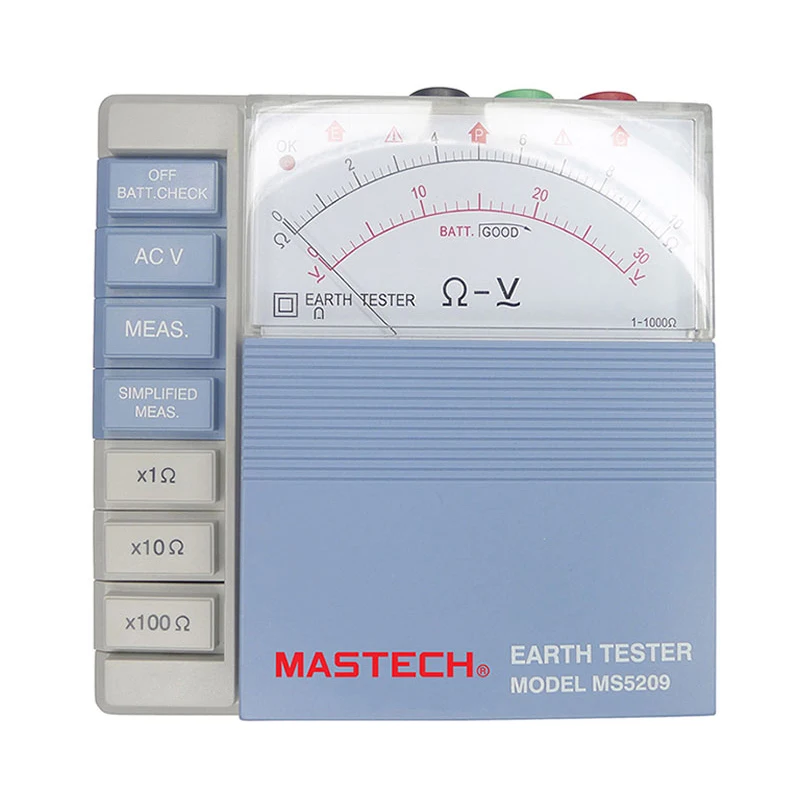 MASTECH MS5209 аналоговый измеритель сопротивления заземления Megger Megometro 1 1K указатель