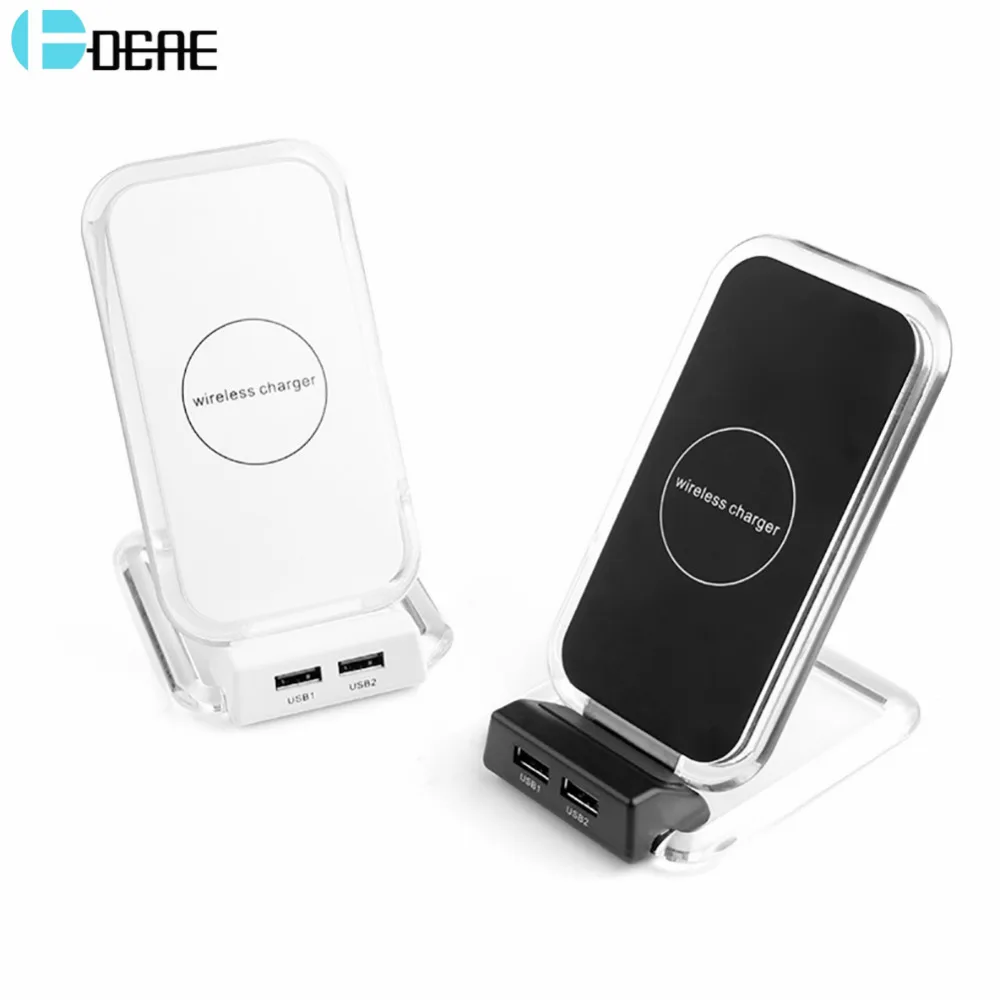 DCAE Qi Wireless Charger For iPhone XS Max XR X 8 Dual USB