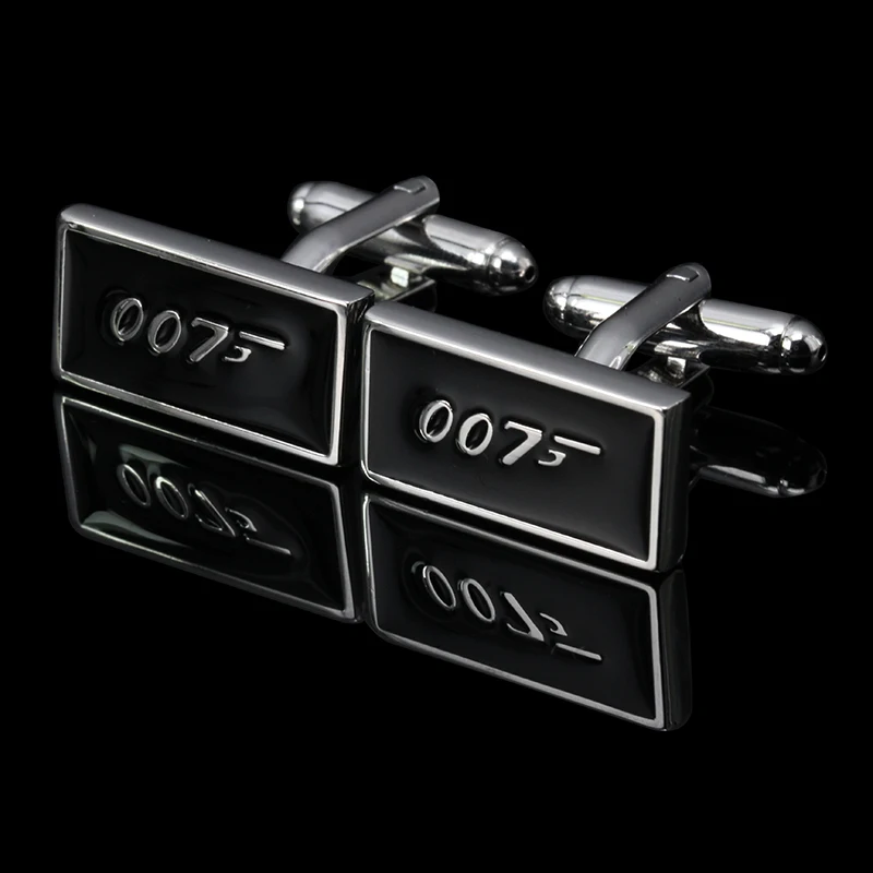 Hyx Enamel Cufflinks Male French Square 007 Shirt Cufflinks Cuff Button