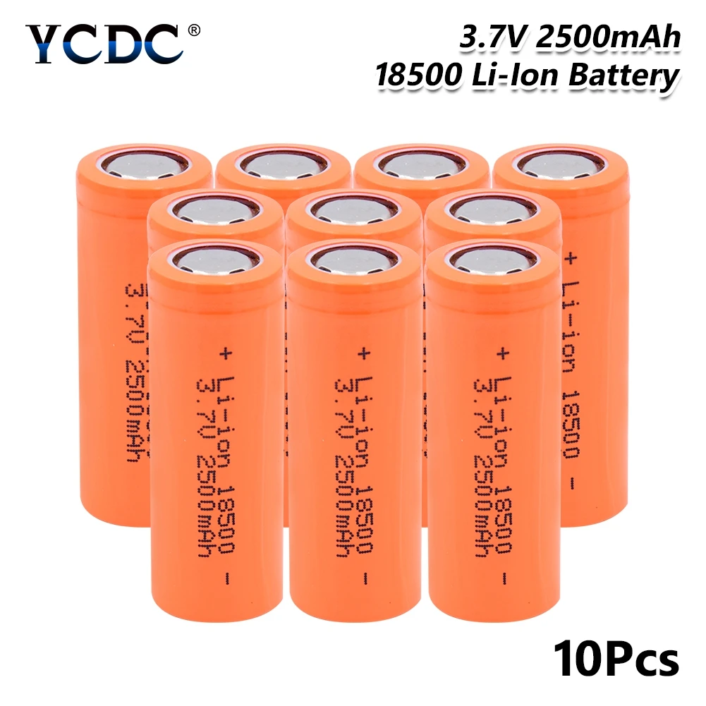 Перезаряжаемая 18500 литиевая батарея 3 7 V 2500mAh Высокая емкость перезаряжаемые Batateria