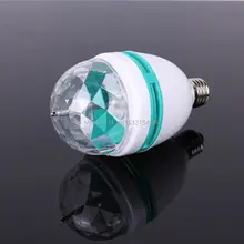 3 W E27 RGB LED cor mudar DJ Party Stage iluminação efeito Auto / som ativado Rotating Stage lâmpada luz de cristal