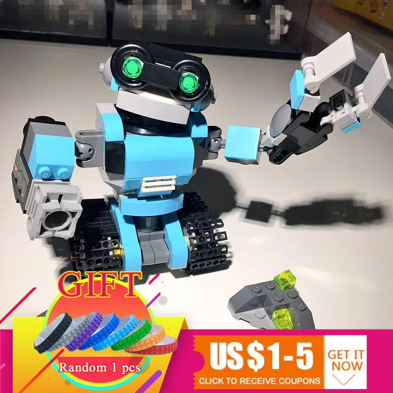 

24020 205Pcs Creative Series The three in one Explorer Robot Set Compatible with 31062 Educational Building Blocks Toys