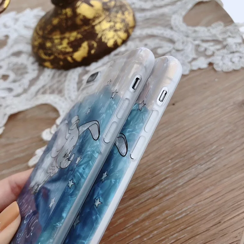 Милый мультфильм Слова Дизайн ракушка чехол для телефона для iphone Xs MAX XR X 6 6s 7 8 плюс слон с крыльями ТПУ Мягкая задняя крышка