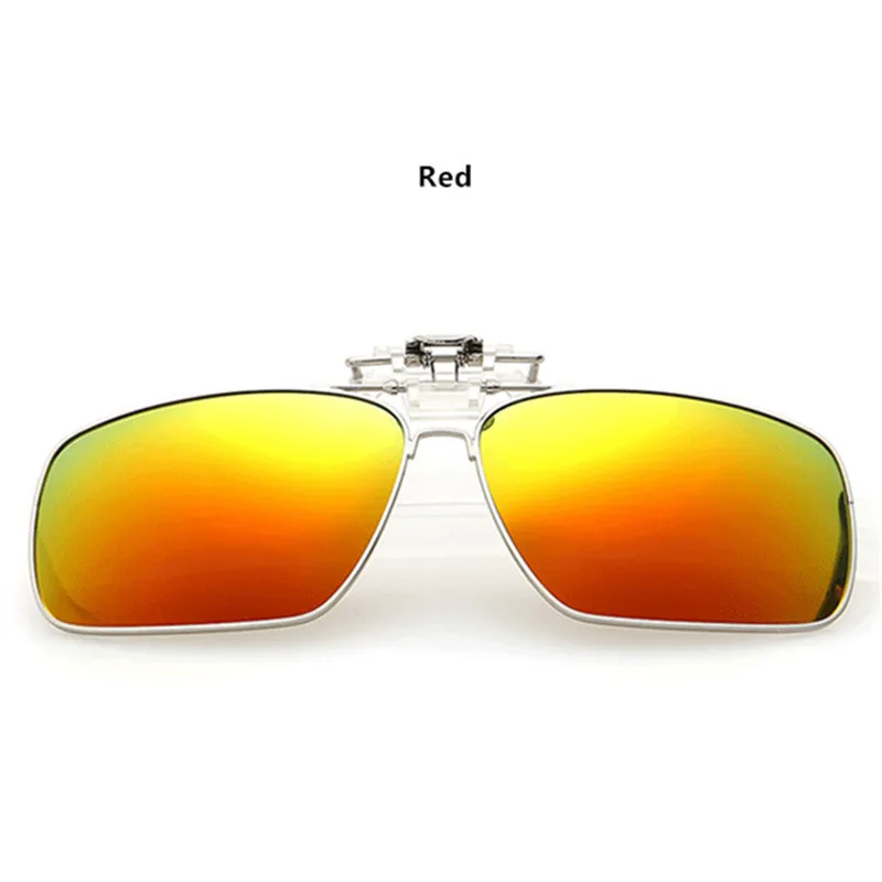 UVLAIK поляризованные солнцезащитные очки на застежке, очки для близоруких женщин и мужчин, солнцезащитные очки на застежке, очки для вождения, ночного видения - Цвет линз: Red