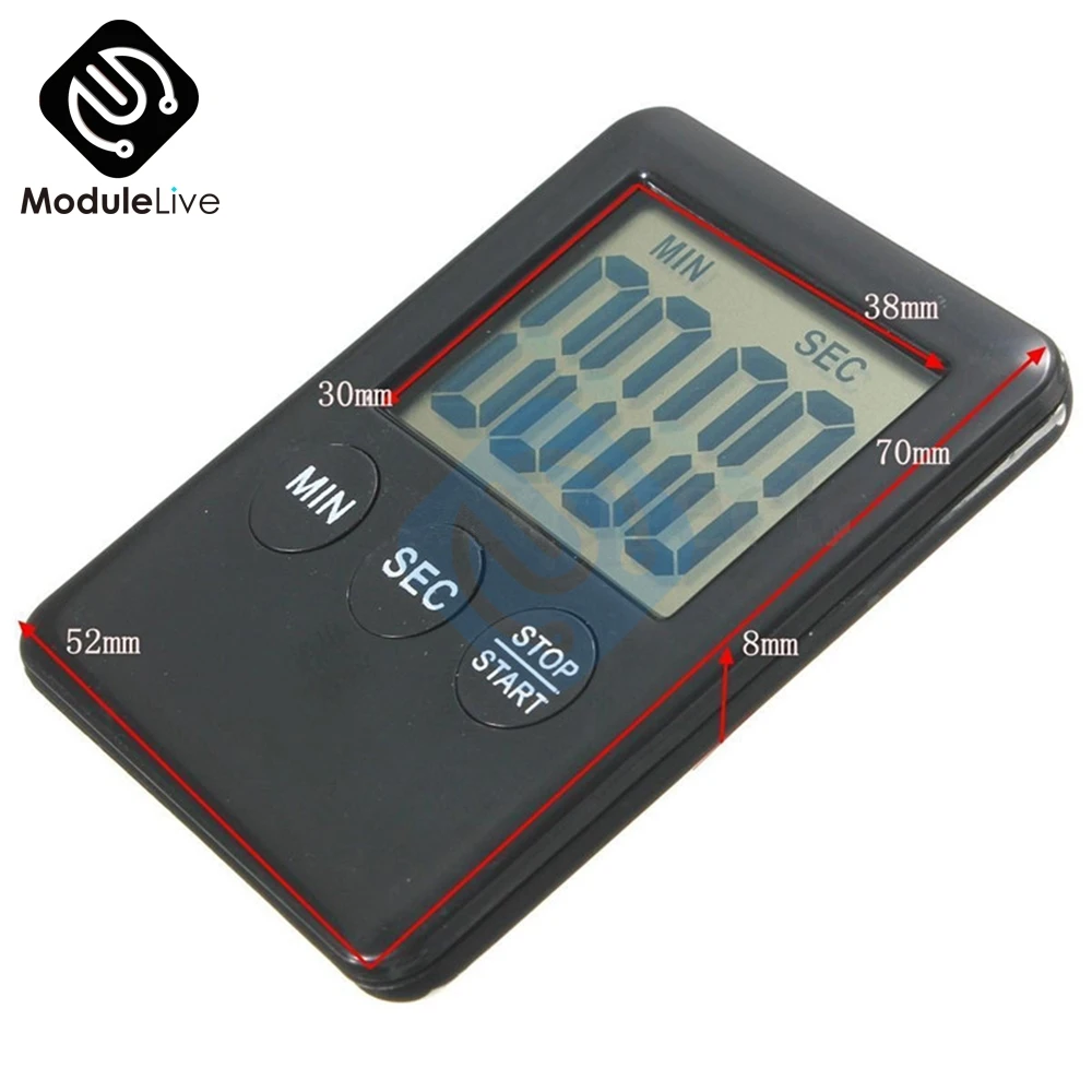 

1PCS Magnetic Large LCD Digital Kitchen Timer with loud Alarm Count Up & Down Clock 100 Minutes
