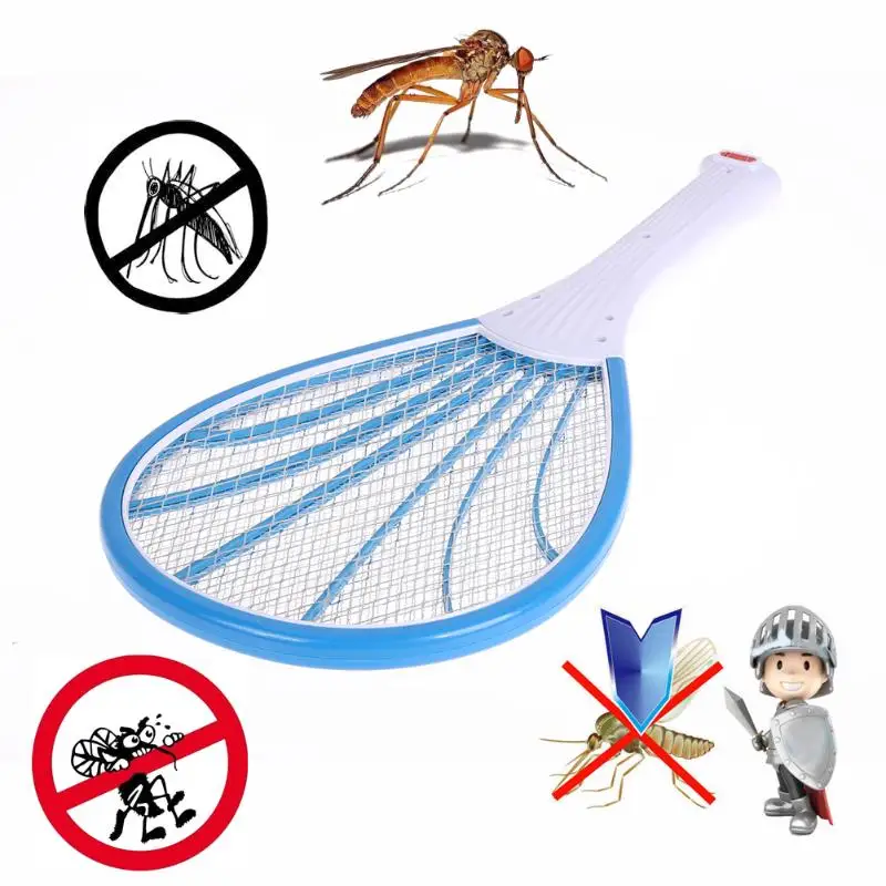 Электрический насекомое-вредитель мухи комары Swatter перезаряжаемые светодиодный синий