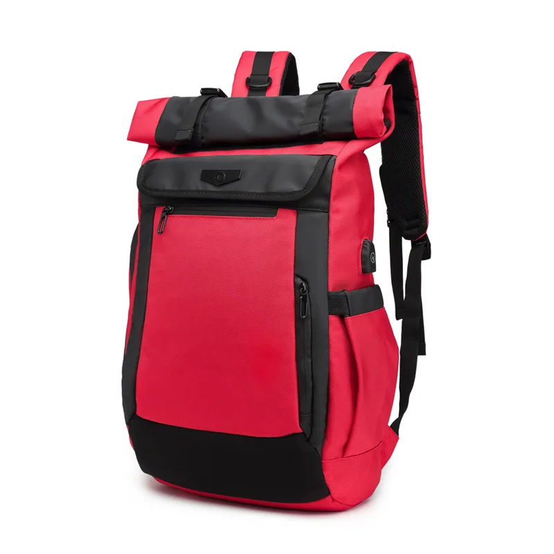 OZUKO многофункциональный мужской рюкзак, usb зарядка, рюкзаки для ноутбука, для подростка, модный школьный рюкзак, водонепроницаемый, для путешествий, Mochila - Цвет: Красный