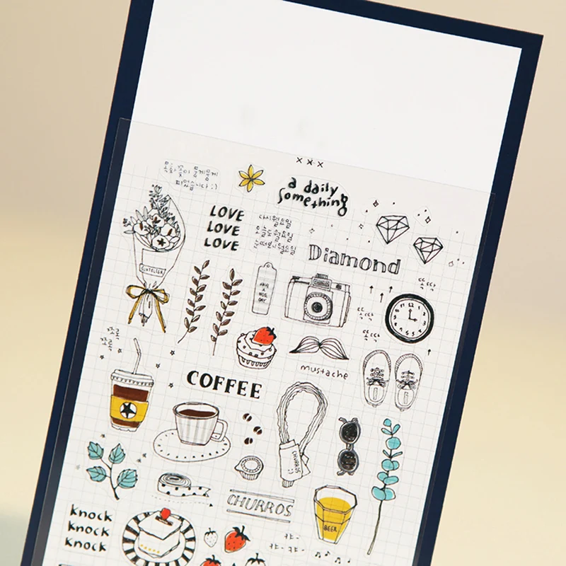 

1 x Soina Decorative Stickers Diary Everyday Things Material Escolar Kawaii Memo Pad Scrapbooking Stickers