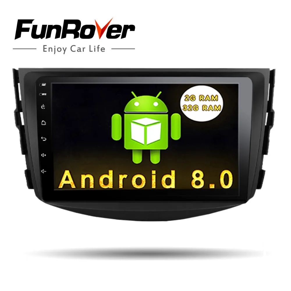 

Funrover IPS Android 8.0 2 din Car dvd Player For Toyota RAV4 Rav 4 2007 2008 2009 2010 2011 usb wifi gps navigation video radio