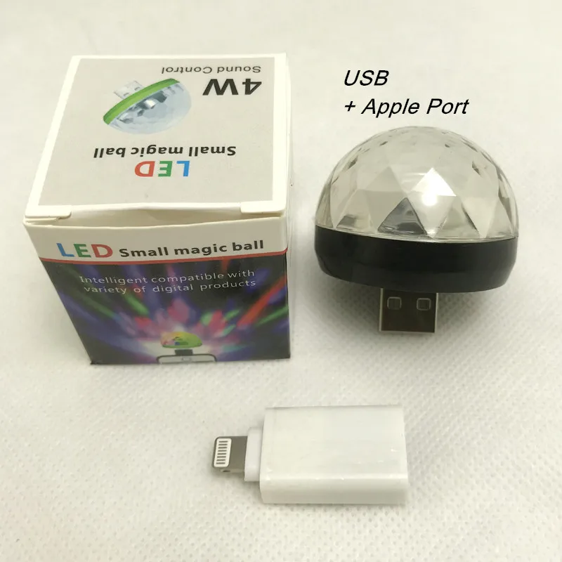 black usb plus apple port stage lights