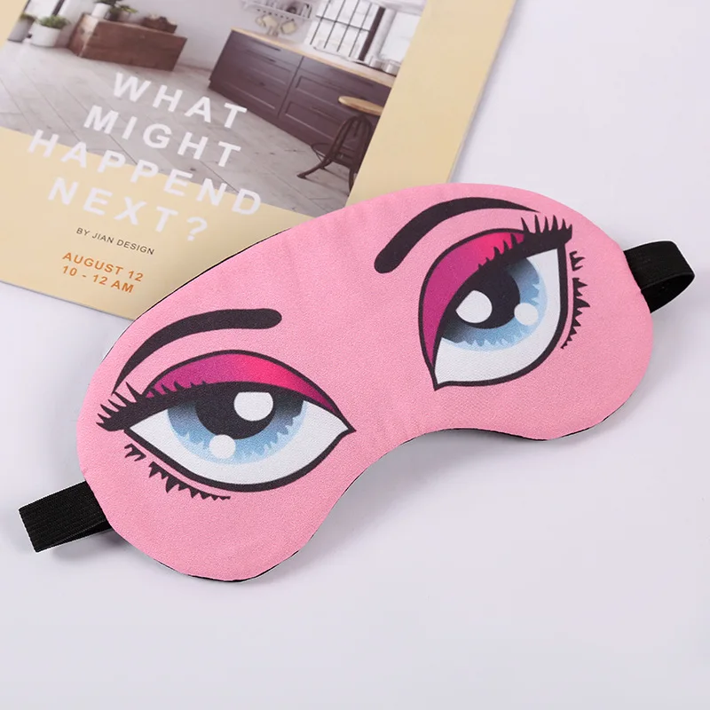 3D девочек глаз маска-козырек для глаз Мультяшные секси леди в виде больших глаз маска для сна повязка на глаза, маска для сна для путешествия отдыха с повязкой на оттенков Вечерние Маски - Цвет: 1